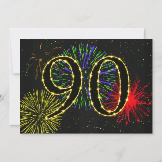 Invitation Fête du 90e anniversaire invitez (Devant)