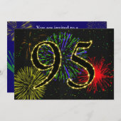 Invitation Fête du 95e anniversaire invitez (Devant / Derrière)