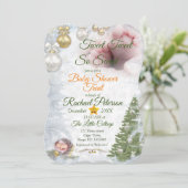 Invitation Fête du Baby shower de Noël (Debout devant)