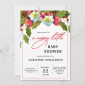 Invitation Fête du Baby shower d'hiver de Noël (Devant)