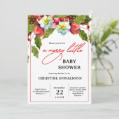 Invitation Fête du Baby shower d'hiver de Noël (Debout devant)