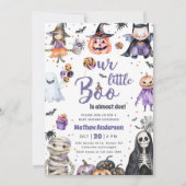 Invitation Fête du Baby shower fantôme d'Halloween (Devant)