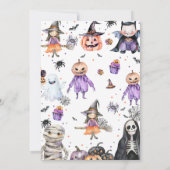 Invitation Fête du Baby shower fantôme d'Halloween (Dos)