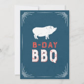 Invitation Fête du barbecue d'anniversaire pour les 50e, 60e  (Dos)