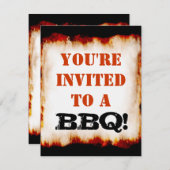 Invitation Fête du barbecue !Invitation (Devant / Derrière)