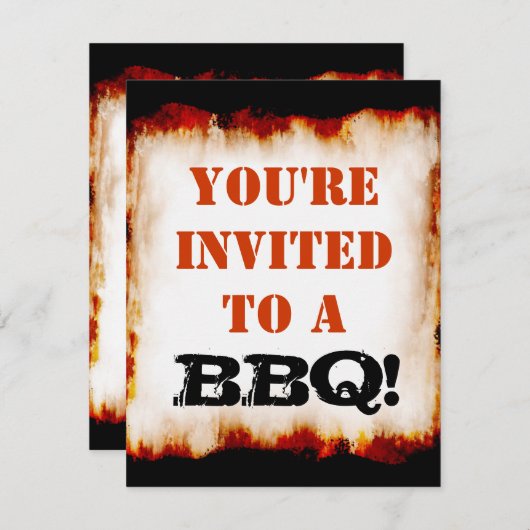 Invitation Fête du barbecue !Invitation (Devant / Derrière)