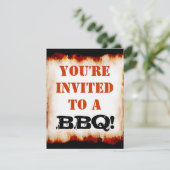 Invitation Fête du barbecue !Invitation (Debout devant)