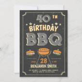 Invitation Fête du barbecue masculin Rustic Cowboy Country An (Devant)