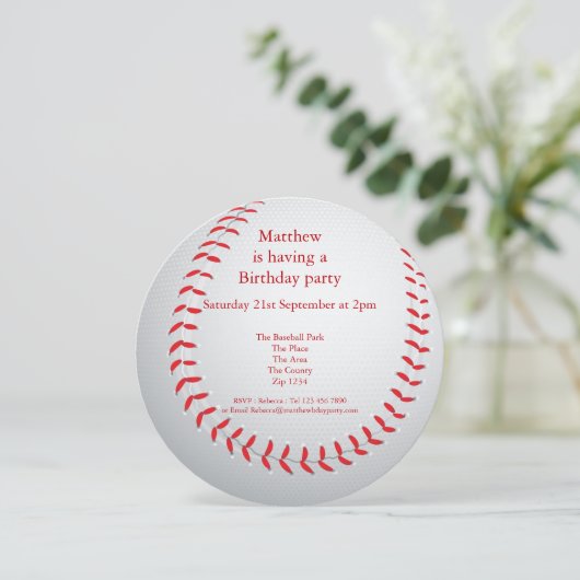 Invitation Fête du baseball (Debout devant)