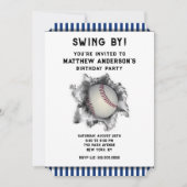 Invitation Fête du baseball (Devant)