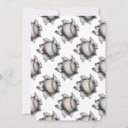 Invitation Fête du baseball (Dos)