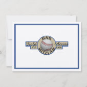 Invitation Fête du Baseball Bar Mitzvah (Dos)