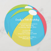 Invitation Fête du Beach Ball (Devant / Derrière)
