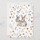 Invitation Fête du brunch de Pâques de lapin (Dos)