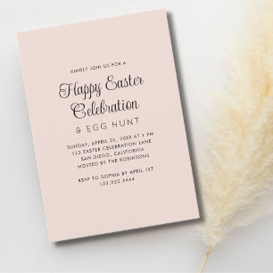 Invitation Fête du brunch de Pâques simple et fête de chasse 