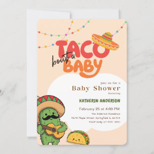 Invitation Fête du Cactus Mexicain Coloré Baby Shower