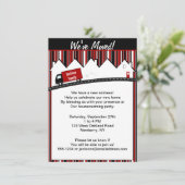 Invitation Fête du Camion de déménagement de chauffe-domicile (Debout devant)