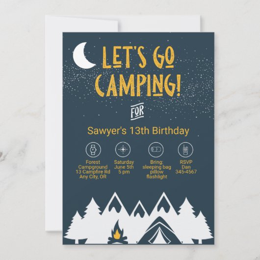 Invitation Fête du camping (Devant)