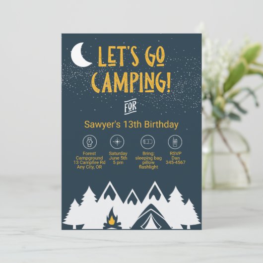 Invitation Fête du camping (Debout devant)