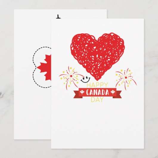 Invitation fête du Canada (Devant / Derrière)