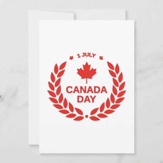 Invitation Fête du Canada, 1er juillet. (Dos)