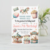 Invitation Fête du Carnaval de cirque Festival de carrousel A (Debout devant)