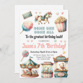 Invitation Fête du Carnaval de cirque Festival de carrousel A (Devant / Derrière)