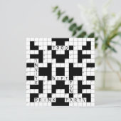 Invitation Fête du casse-tête de mot croisé (Debout devant)