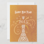 Invitation Fête du Champagne du Nouvel An (Dos)