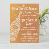 Invitation Fête du Champagne du Nouvel An (Debout devant)