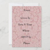 Invitation Fête du Champagne et Rose (Dos)