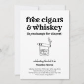 Invitation Fête du cigare, du whisky et des couches pour homm (Devant)