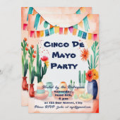 Invitation Fête du Cinco De Mayo (Devant / Derrière)