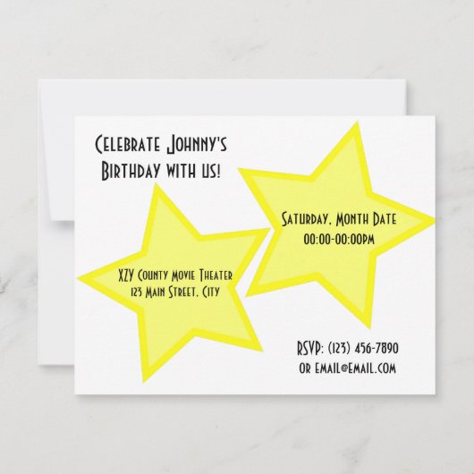 Invitation Fête du cinéma (Dos)