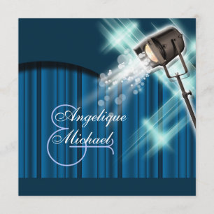 Invitation Fête du cinéma mariage hollywoodien