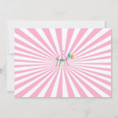 Invitation Fête du cirque Animaux Fête du carnaval Premier an (Dos)