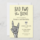 Invitation Fête du Citron clair Mauvais Deux L'os 2e annivers (Devant)