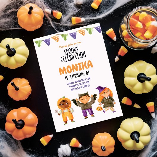 Invitation Fête du costume Anniversaire de enfant Éffrayant d