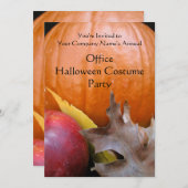 Invitation Fête du costume Citrouille d'automne (Devant / Derrière)