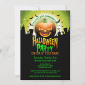 Invitation Fête du costume Citrouille de cimetière d'Hallowee (Devant)
