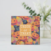 Invitation Fête du costume Citrouille d'Halloween | Invitatio (Debout devant)