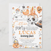 Invitation Fête du costume d'anniversaire d'Halloween (Devant)