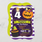 Invitation Fête du costume d'anniversaire d'Halloween (Devant / Derrière)