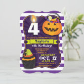 Invitation Fête du costume d'anniversaire d'Halloween (Debout devant)
