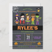Invitation Fête du costume d'anniversaire d'Halloween (Devant)