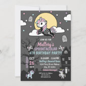 Invitation Fête du costume d'anniversaire d'Halloween Pastel (Devant)