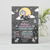 Invitation Fête du costume d'anniversaire d'Halloween Pastel (Debout devant)