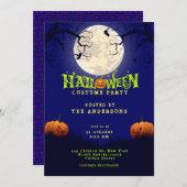 Invitation Fête du costume d'Halloween (Devant / Derrière)