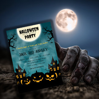 Invitation Fête du costume d'Halloween adulte Citrouille de n