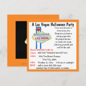 Invitation Fête du costume d'Halloween de Las Vegas (Devant / Derrière)